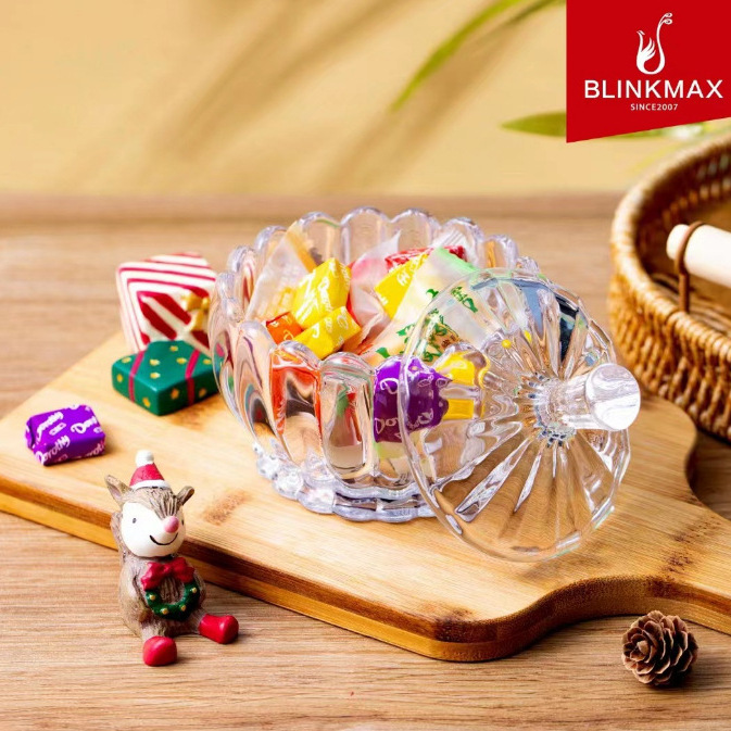 Lizun Nordic European-style glass candy cups, snack cans with LIDS, sugar jars, coffee and rock sugar jars, storage jars Specification drawing