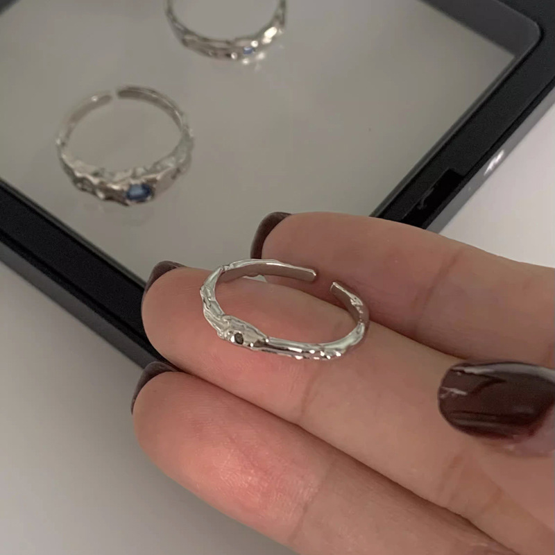 Colorful zircon, a niche design with a sweet and cool texture, is an open ring for women on Instagram, featuring a cold and fashionable style with a unique personality Specification drawing