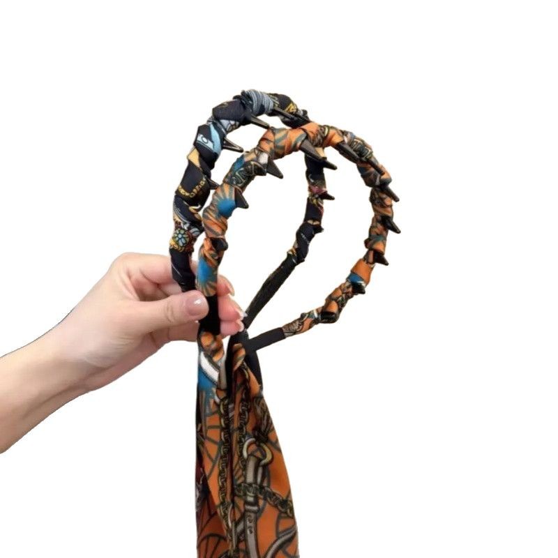 Retro braid comb, wavy ribbon headband, women's 2025 new high head top headband, one-piece hair clip headwear Item Picture