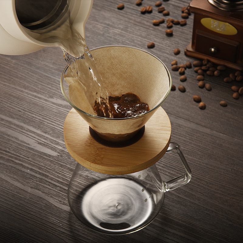 Glass coffee pot, home coffee sharing pot with filter, cold brew hand-brewed pot, cross-border coffee pot set Item Picture