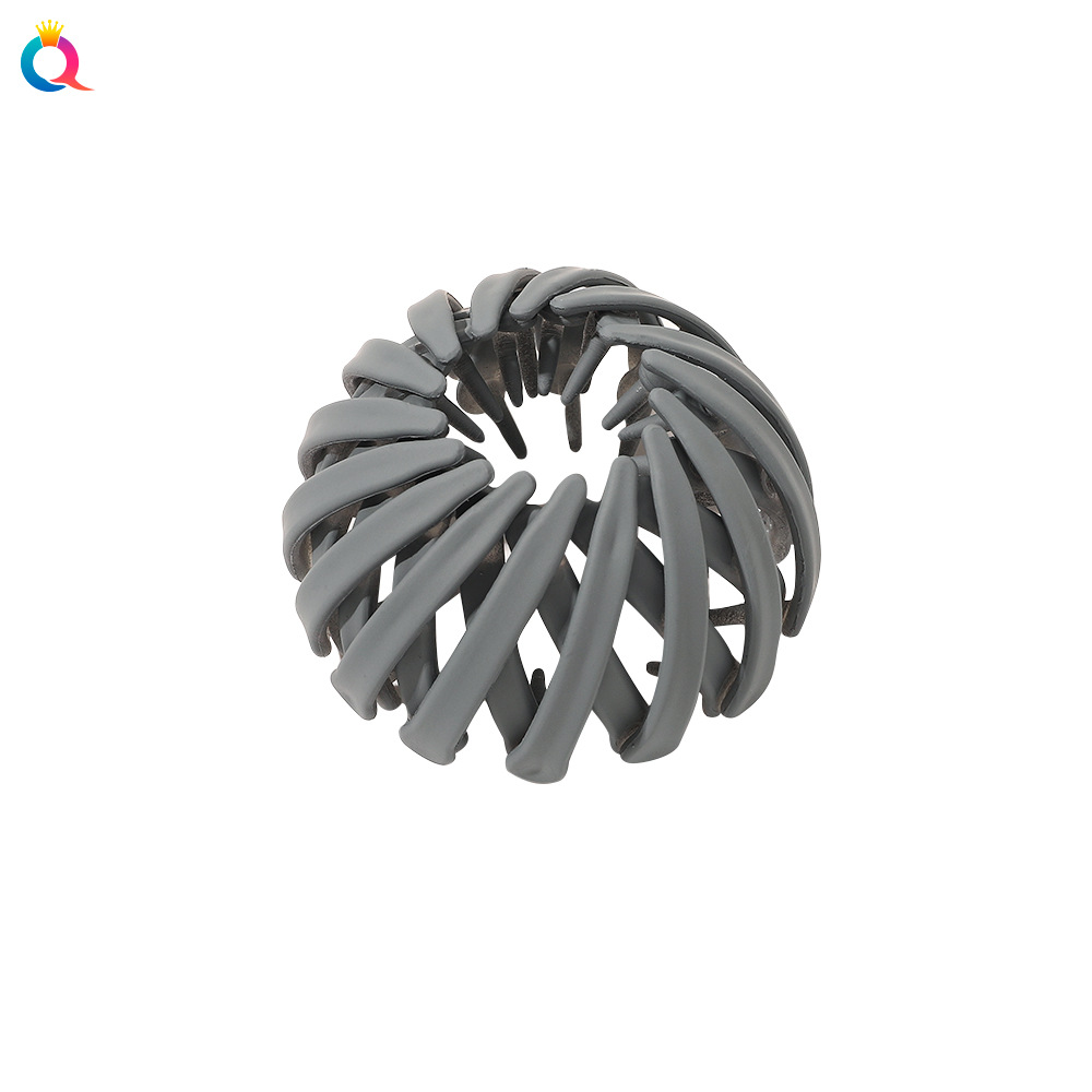 Qiyue frosted Lazy Bird's Nest Hairpin, flower bud Bun hair clip, Feminine ponytail buckle, internet-famous scratch-off headwear Item Picture