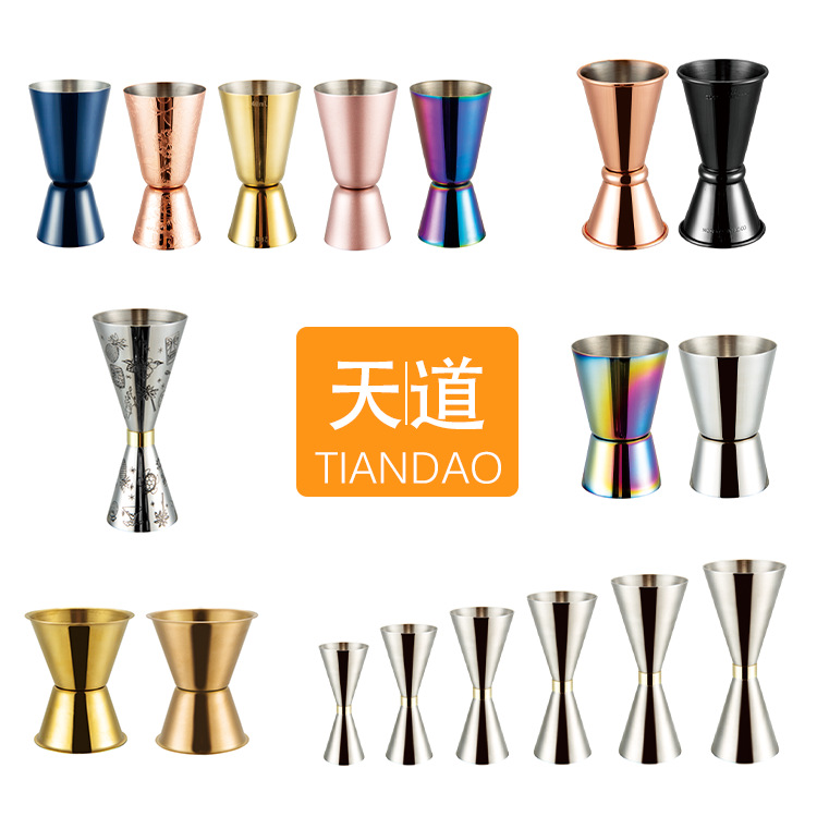 Stainless steel 304 double-headed measuring cup, cocktail ounce cup, baking measuring cup, bar mixing glass, milk tea measuring device Application Scenario