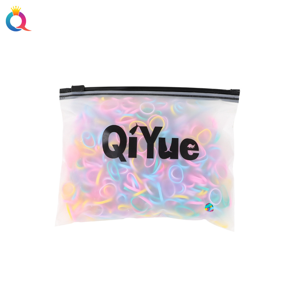 Wholesale of Qiyue Korean version candy children's bags, disposable high-elasticity rainbow small rubber band hair ties, hair ties and hair accessories Item Picture