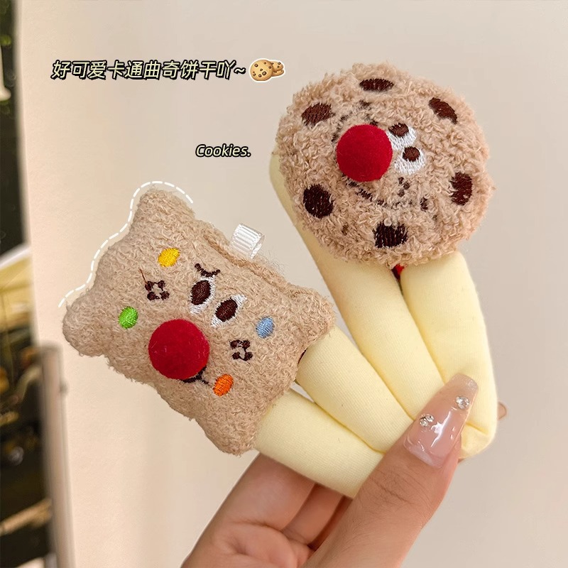 Fun chocolate chip cookies, sponge bb clips, spring and summer plush, cute bing-off hair clips, cartoon bangs hair accessories details Picture