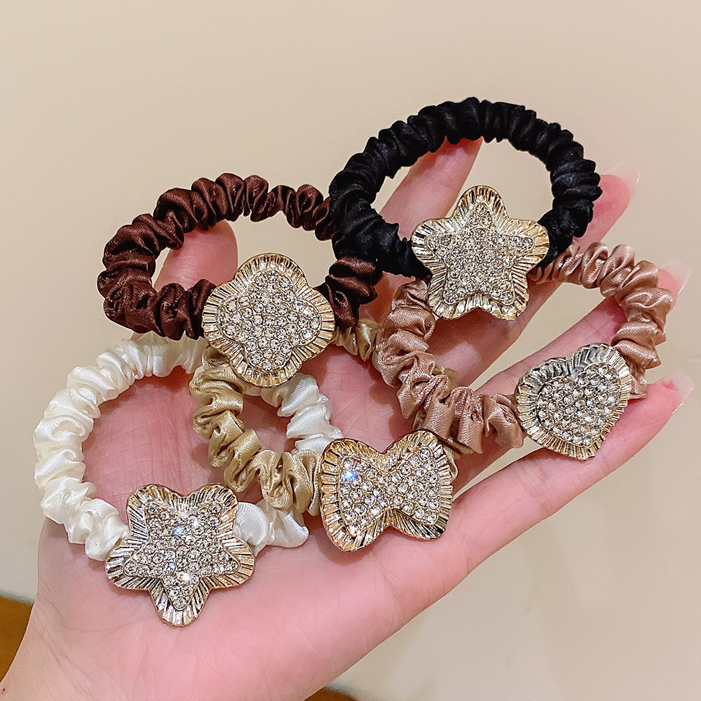 The Korean-style high appearance level small intestine hair band, lady's hair tie, high-end feel, rhinestone hair tie, hair band, and hair tie are exquisite full figure