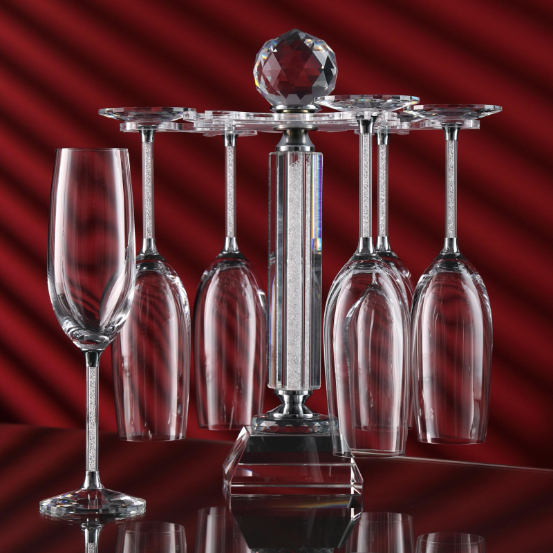 Wholesale Idelita diamond glass, champagne glass, crystal glass and white wine glass with logo printing details Picture
