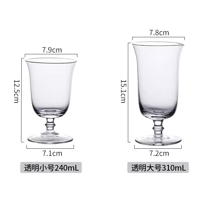 Wholesale of Japanese-style grilled flower Singapore Commander cups, bar cocktail cups, juice cups, long drink cups and iced coffee cups Specification drawing