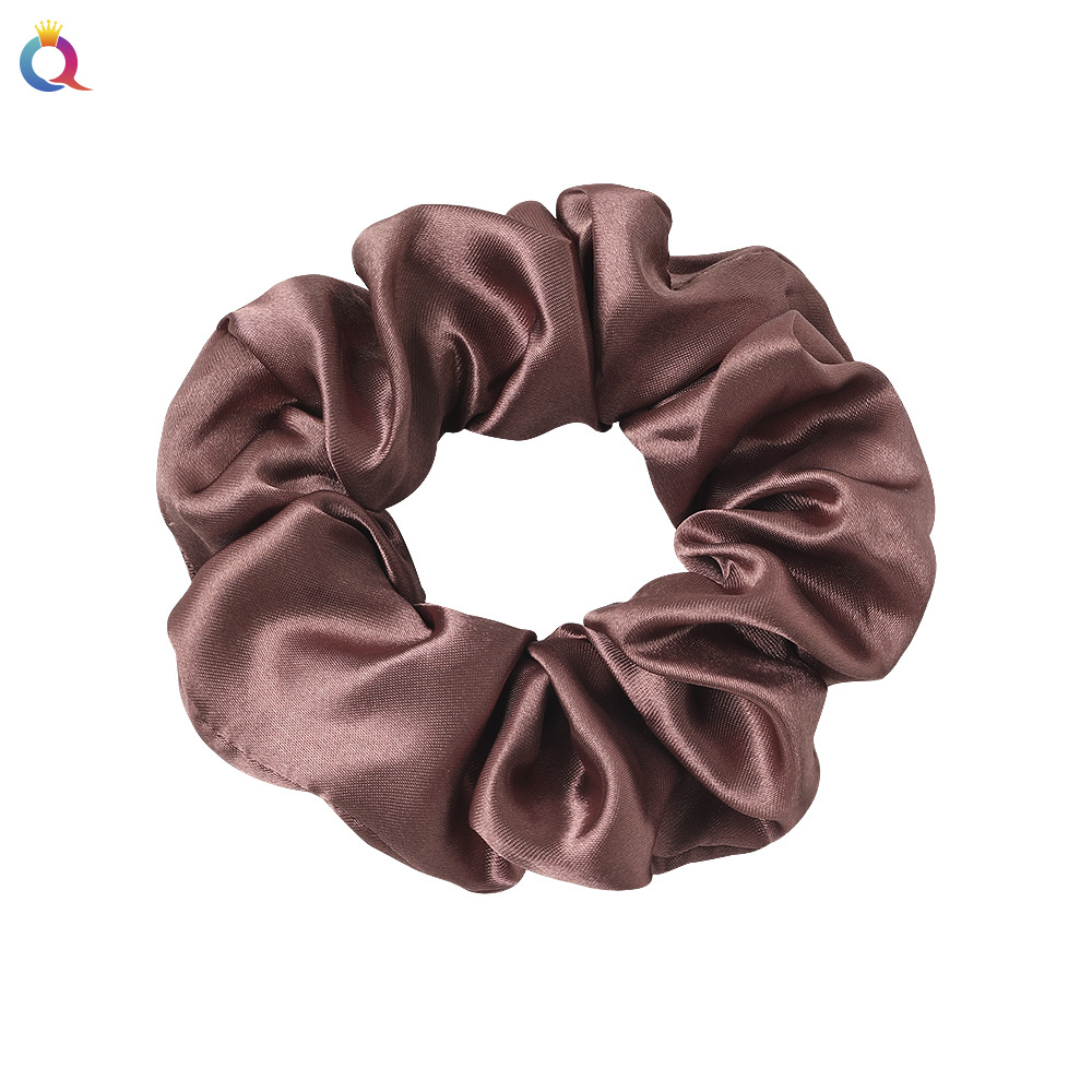 Qiyue European and American cross-border new hair band set, colored fabric large intestine band, solid color fabric band, hair tie and headwear manufacturer wholesale Item Picture