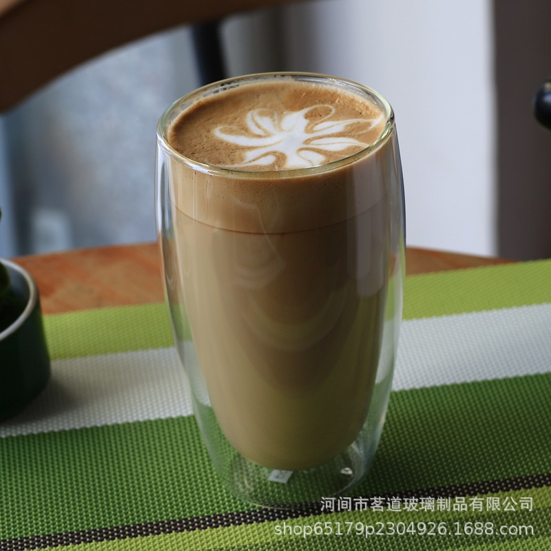 Simple double-layered glass cups, heat-insulating transparent tea cups, creative egg-shaped water cups, glass coffee cups, juice drink cups details Picture