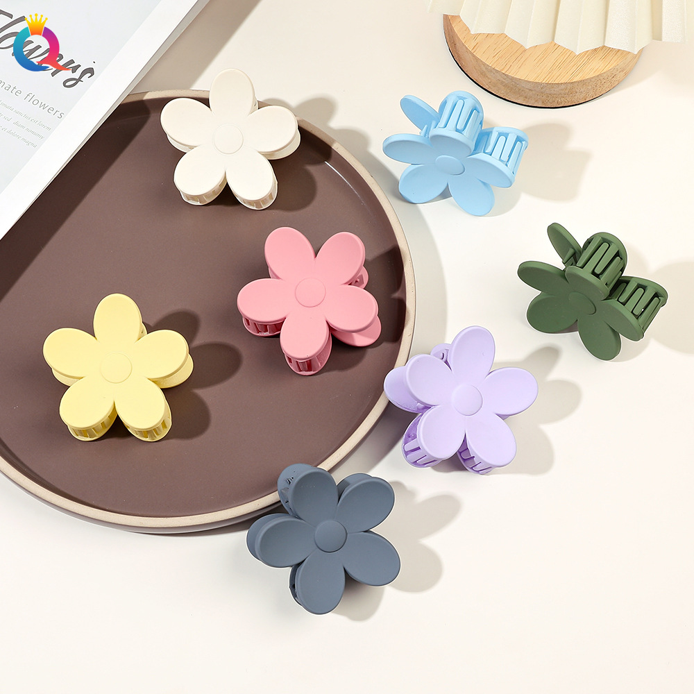 Qiyue frosted sweet flower hair clips for women, high-end updo hair clips, shark hair clips, hair clips, hair accessories wholesale full figure