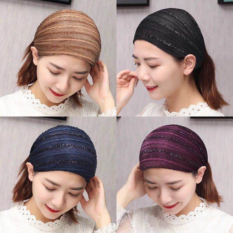 Qiyue Korean white Hair Cover, braid hair band, headscarf, face wash, retro wide edge hair pressing head cover, headband and headaccessory wholesale Specification drawing