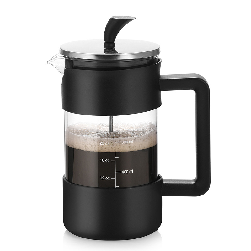 Wholesale French press coffee filter, French filter press, household tea infuser, cold brew coffee, hand-brewed glass coffee pot Item Picture