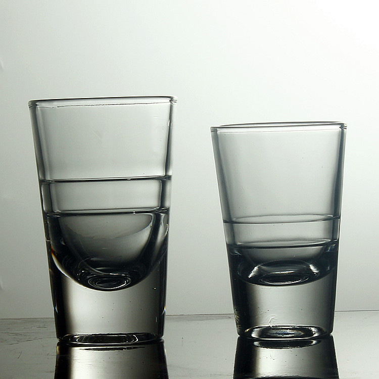 Thick-bottomed whisky glasses, Western-style wine glasses, straight-bodied beer glasses, 2-liang white spirit glasses, glass glasses wholesale with logo printing Specification drawing