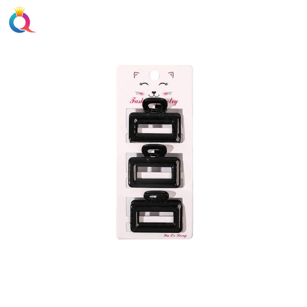 Qiyue Amazon Cross-border Small matte Grabber Three-piece Set: Simple and versatile hair clips, bangs clips, ponytail clips, and hair accessories Item Picture