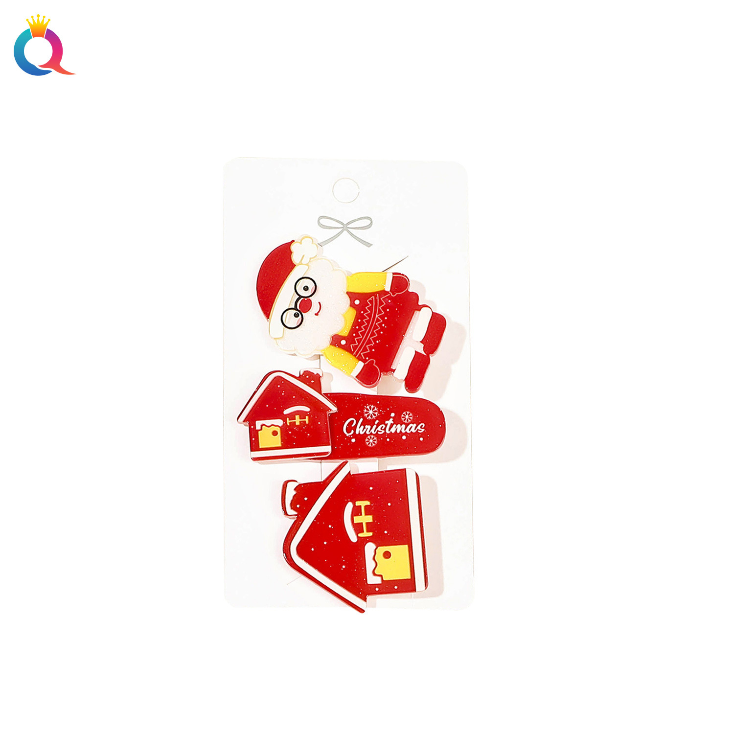 Qiyue Cross-border Christmas Children's small hair clips, cartoon hair clips, cute bangs clips, hair tips clips, and hair accessories wholesale Item Picture
