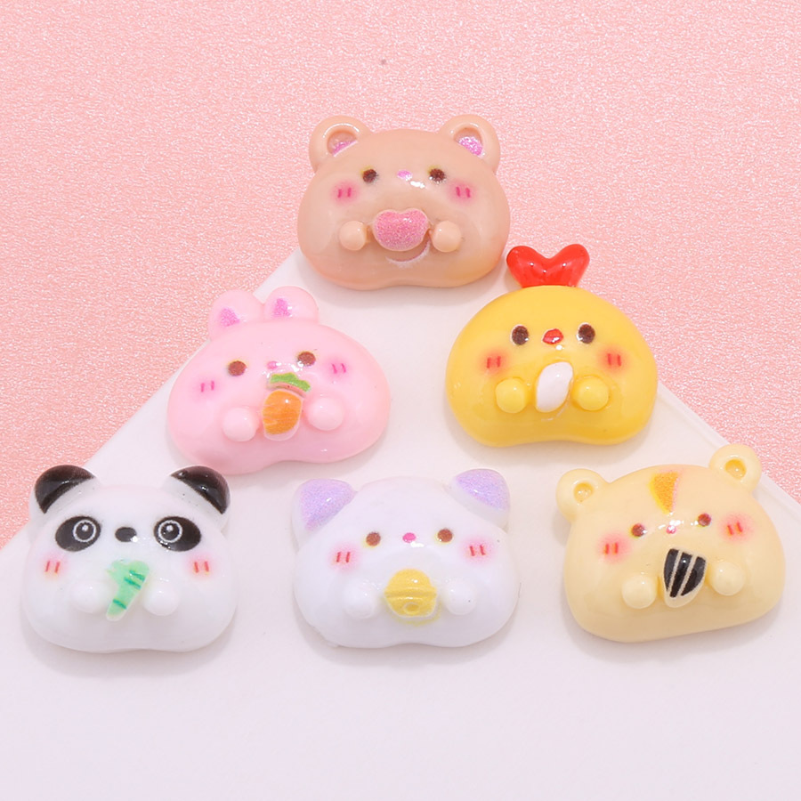 diy cream glue, cartoon cute pet panda, resin accessories, mobile phone and fridge magnet materials details Picture