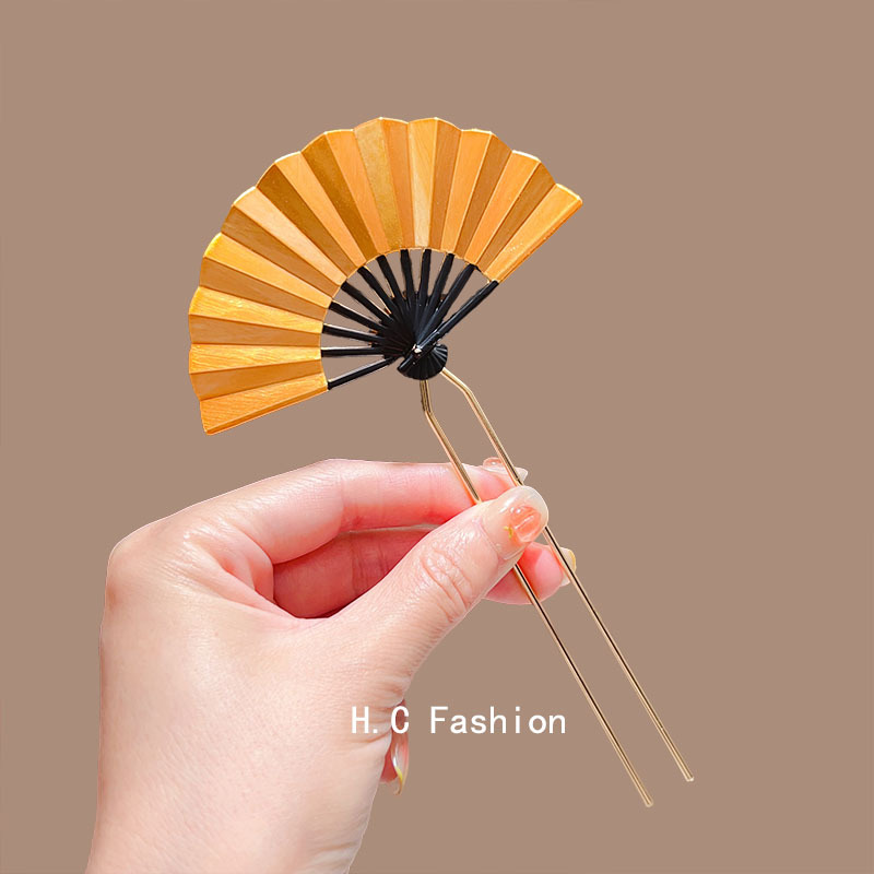High-end new Chinese-style fan hairpins, traditional Chinese cheongsam, horse face skirt hairpins, hair accessories, ancient costume walking hairpins and other accessories full figure