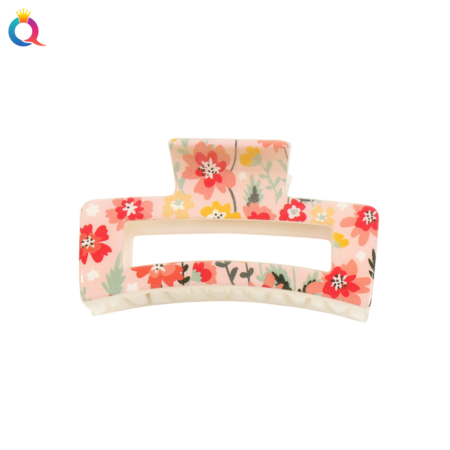Wholesale of Qiyue Cross-border's new UV-printed summer fresh shark clip clip, Korean-style high-end hairpin headwear Item Picture