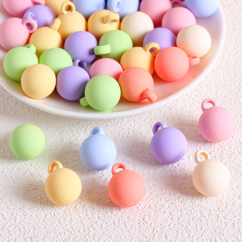 Wholesale of rubber-colored acrylic beads, 16mm macaron loose beads, hand-strung keychains, pendants, DIY accessories full figure