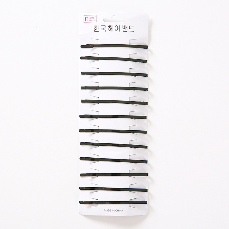 2-yuan store Korean version hair accessory wholesale card set, lacquered bb clip, water drop clip, straight clip, bangs hair clip A48 Item Picture