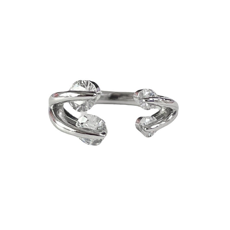 This elegant and versatile, slightly set, light luxury open ring is designed in a cold and fashionable style for women on Instagram. It features a simple and unique design Item Picture