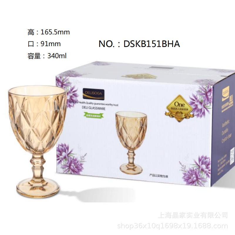 Wholesale DELISOGO European-style engraved red wine glasses, foreign wine glasses, champagne glasses, cocktail glasses and glass glasses with logo printing Item Picture