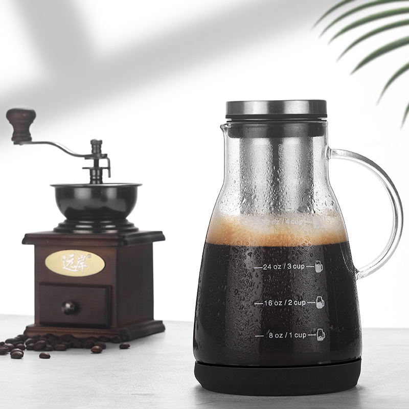 Cold drip cold brewing pot, cold brew coffee pot, resistant to cold and heat, large capacity for sharing flower tea, filtering tea, high borosilicate glass pot Application Scenario