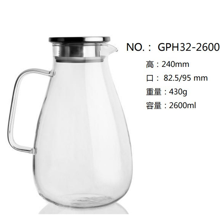 Green apple large-capacity high borosilicate glass kettle, heat and cold water kettle, juice and beverage kettle, creative dudu kettle GPH32 Application Scenario