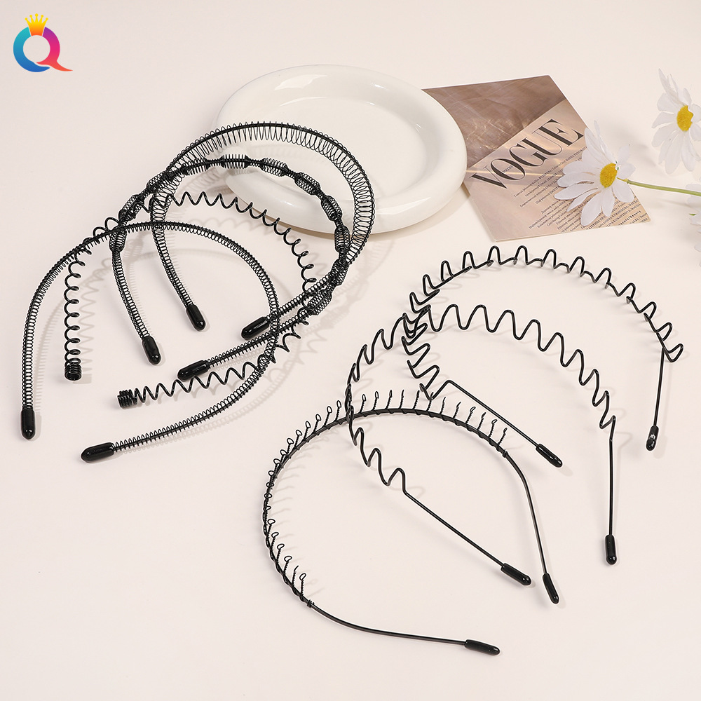 Qiyue simple Metal base facial hair band, seamless hairpin at the back of the head, high-end headband hair accessory wholesale full figure