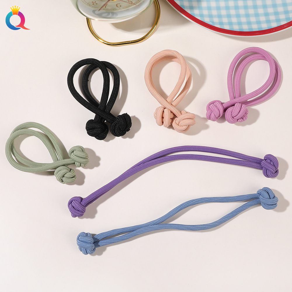 Qiyue Cross-border Sweet and highly elastic hair bands, high ponytail hair ties that won't damage hair, rubber bands, hair ties, and hair accessories wholesale Specification drawing