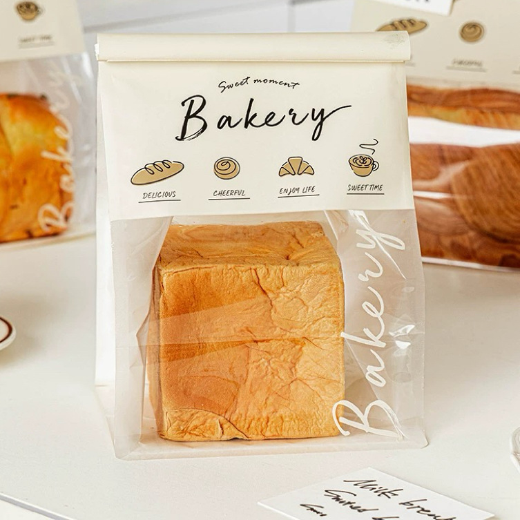 Sliced toast bread packaging bag, mochi cookies, self-sealing food bag, European-style bread, alkali water bag, 450g toast bread bag Application Scenario