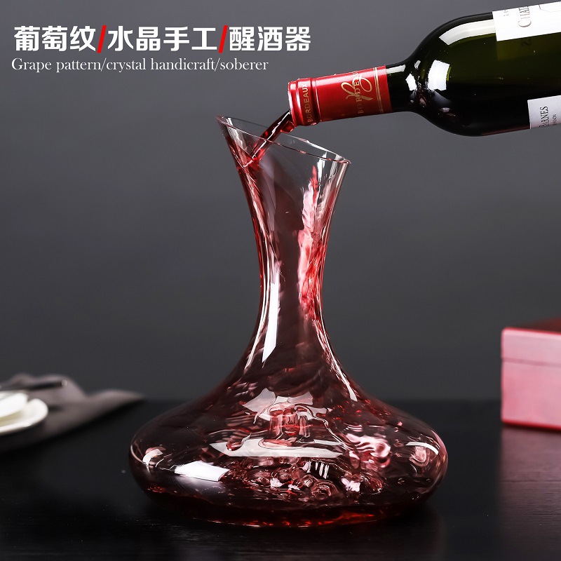 European-style creative crystal glass decanter, wine divider, red wine decanter pot, wine set for home use details Picture