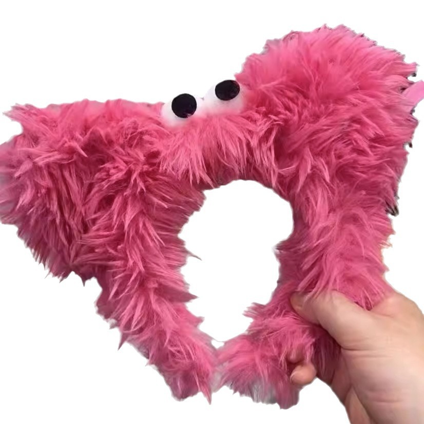 Funny, cute and funny doll hair band, cute and unique plush hair band for girls, spring and summer hair clips, hair accessories, face wash, fried hair hair band Item Picture