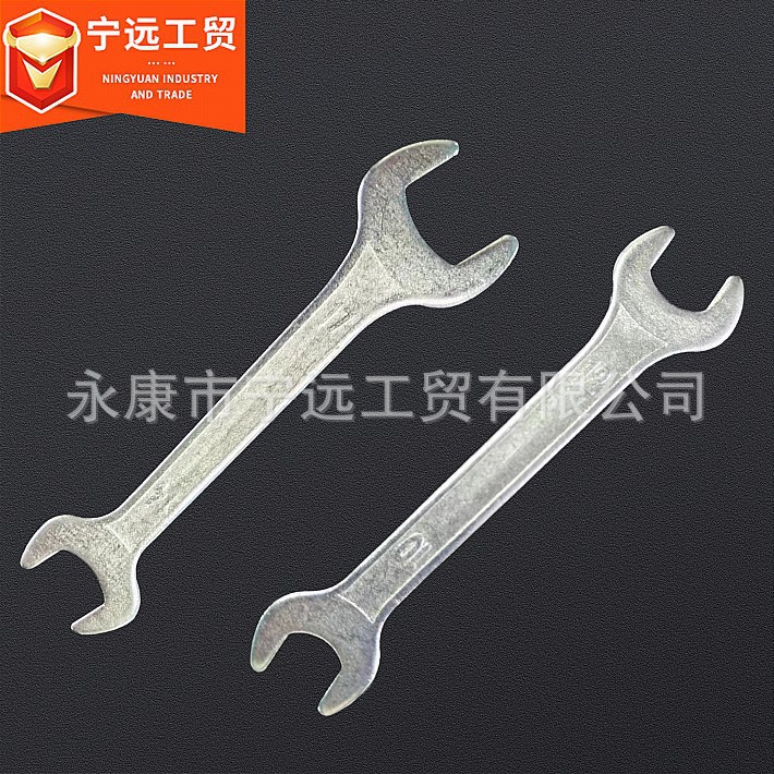 Iron sheet double-ended open wrench wrench, galvanized hardware tools, bicycle wrench wrench, stamping wrench details Picture