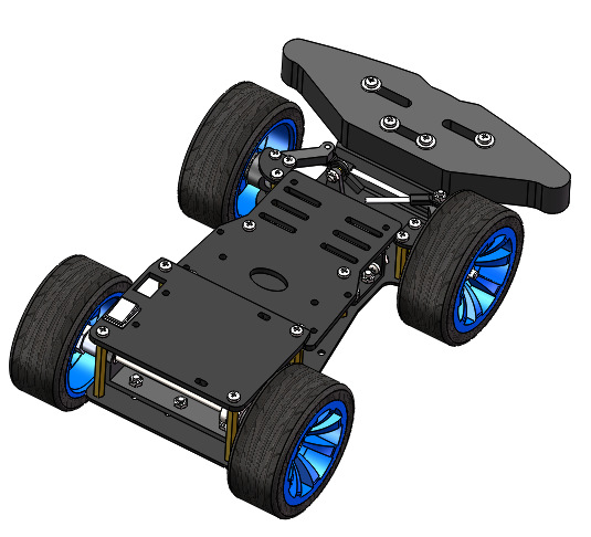 The Akman car features a metal chassis, servo steering, rear-wheel drive, 4-wheel 2WD, and is compatible with arduino electronic competition details Picture
