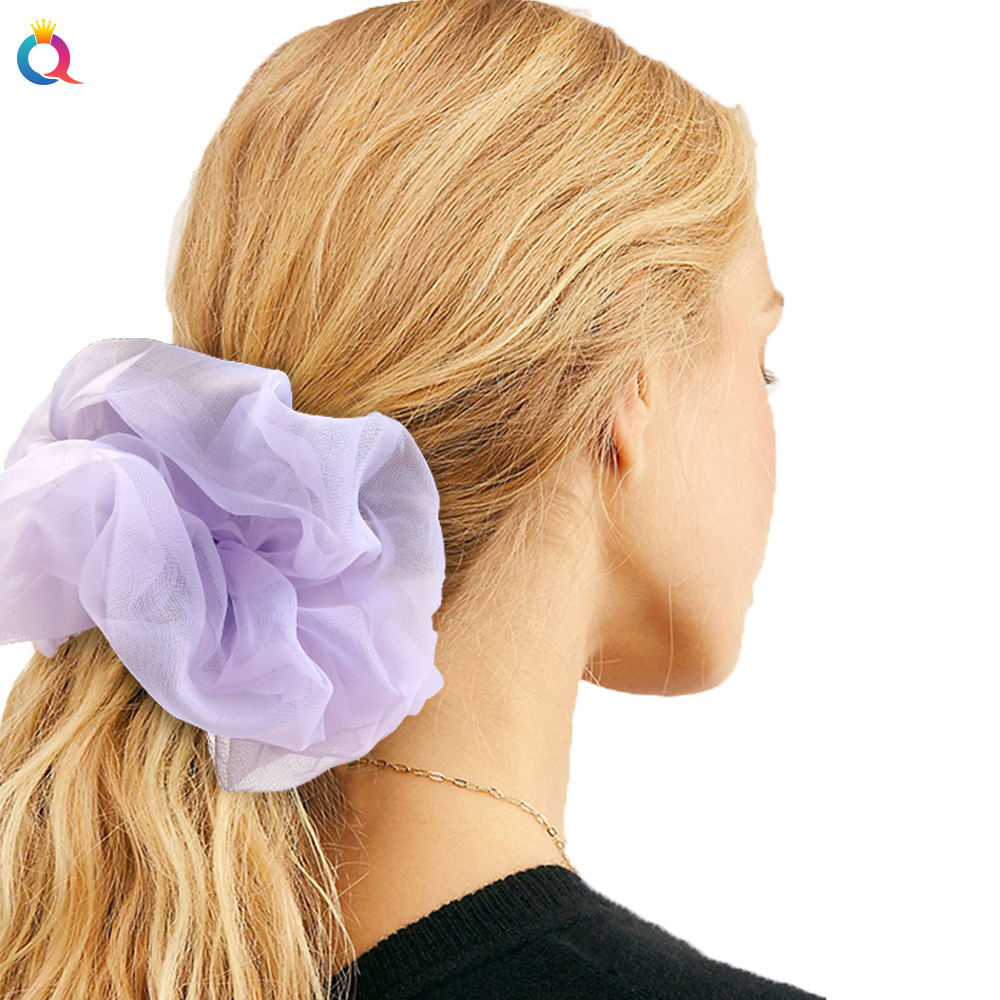 Qiyue Ougensha Large Intestine Hair Tie, Large Intestine Hair tie, simple Large Intestine Hair tie, high-end look, hair tie and hair accessory wholesale Specification drawing