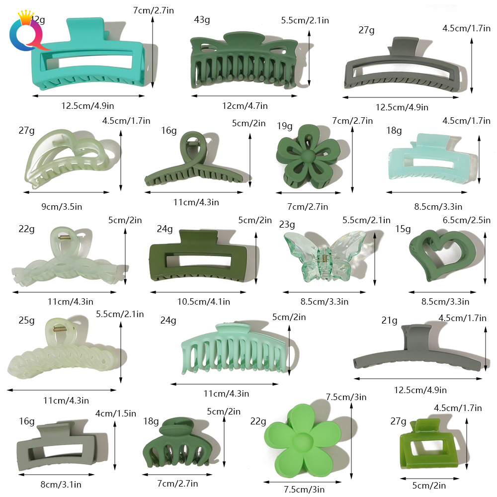 Qiyue Cross-border Green shark hair clip, back of the head, updo hair clamp, high-end style, children's hair accessory wholesale Application Scenario