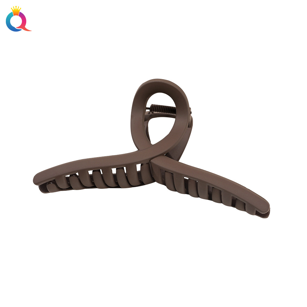 Qiyue frosted Oversized hair clips 15cm, updo hair grabbers, back head hair grabbers, women's shark clips, hair accessories wholesale Item Picture