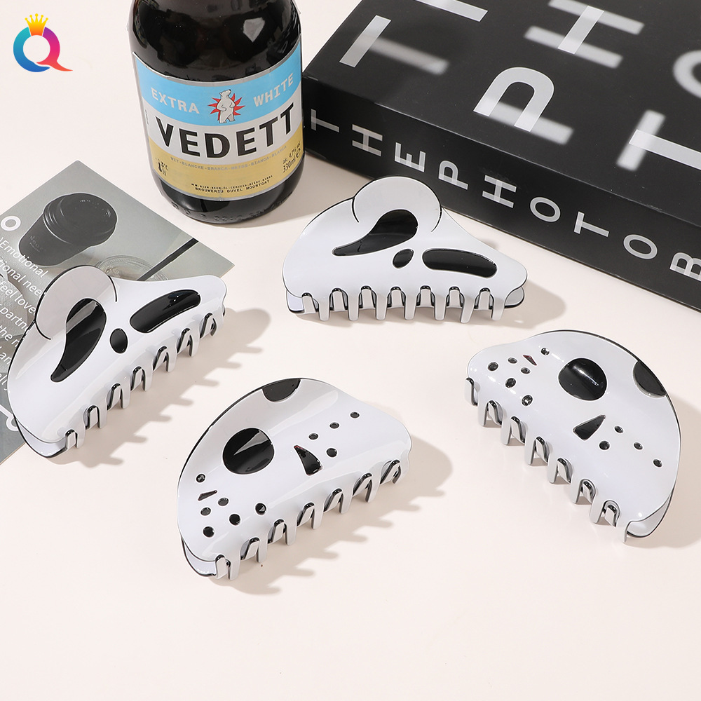 Qiyue Cross-border Halloween Hairpin, Dark style Ghost Hairpin, Funny Face, Terrifying shark hairpin, Girl Grab full figure