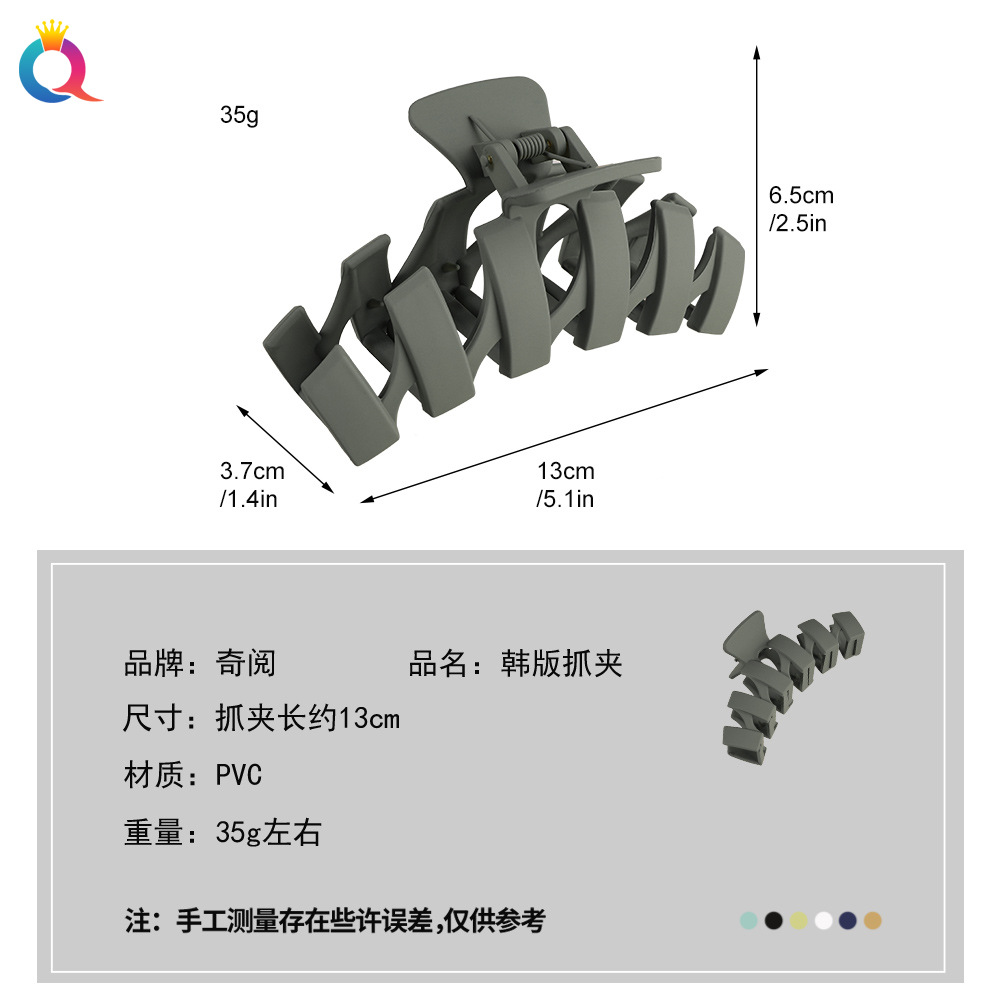 Qiyue Cross-border ins large hair clips, frosted grippers, cute shark clips, updo grippers, children's hair accessories wholesale Application Scenario