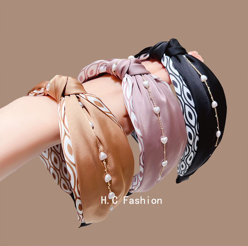 French pearl headband for women, wide-brimmed high top hairpin headband, pressure headband, ladylike headband hair accessory details Picture