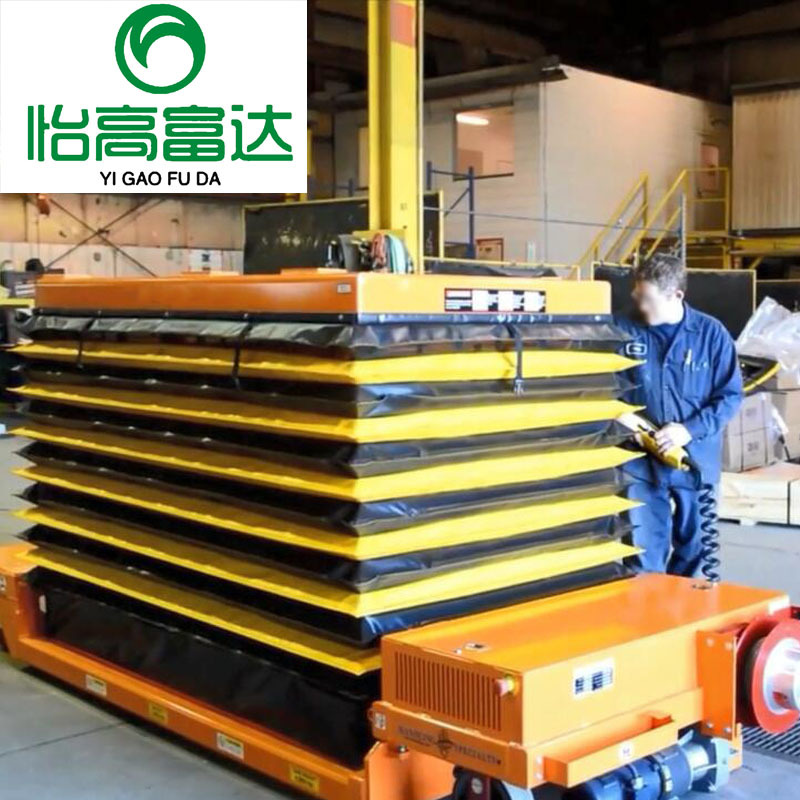 AGV intelligent material handling trolley, lifting transport platform trolley with lifting platform, McNamm wheel AGV robot Specification drawing