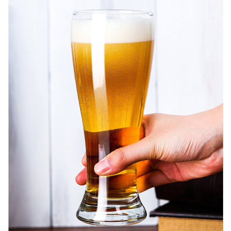 Libby Strongman beer mugs, large-capacity draft beer cups, cinched waist cups, juice cups, craft beer cups, glass cups with logo printing Application Scenario