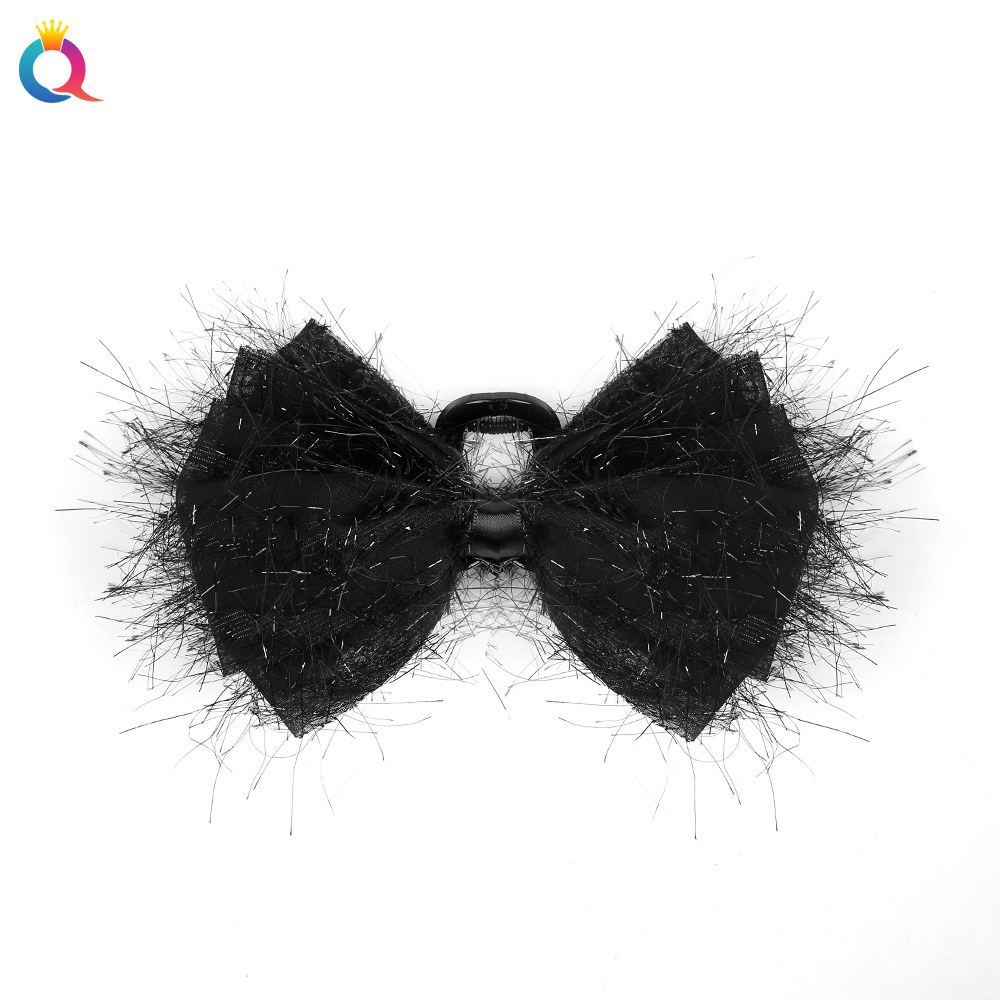 Qiyue Fabric Chiffon bow hair clips, back head updo hair clips, high-end large-sized clips, hair accessories wholesale Item Picture
