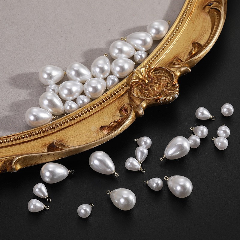 Simulated abs teardrop pearl pendant, diy necklace, bracelet, string, earrings, earring accessories, handcrafted material accessories Application Scenario