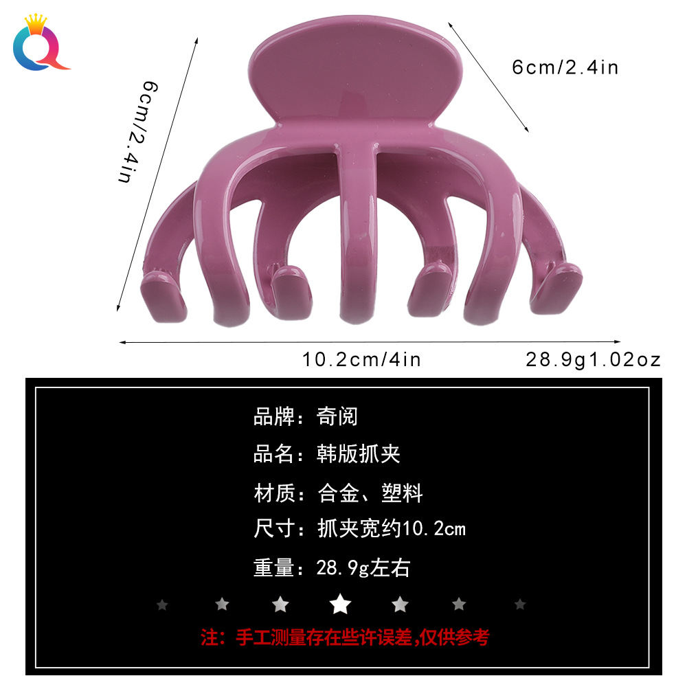 Qiyue large hair clips with a high-end feel, Korean shark clips, creative hair curls, hair grabbers, women's plastic hair grabbers, and hair accessories wholesale Application Scenario
