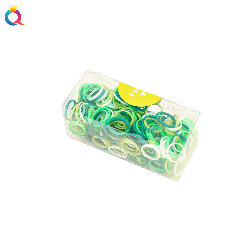 Qiyue colorful disposable rubber bands, high-elasticity hair ties, cute children's hair ties, women's hair bands, hair ties and hair accessories wholesale Item Picture
