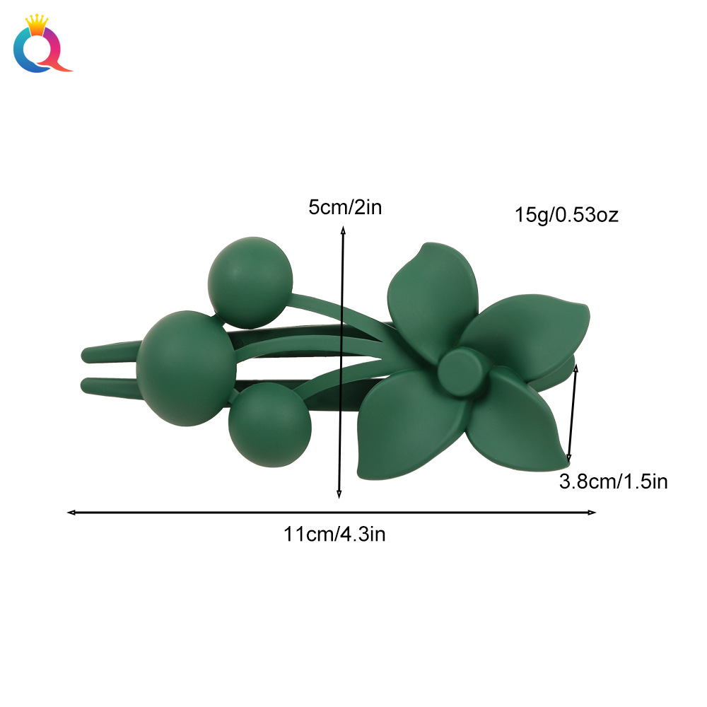 Qiyue frosted flower duckbill clip, back head updo hair clip, simple shark clip hair grab, hair accessory and headwear wholesale Application Scenario