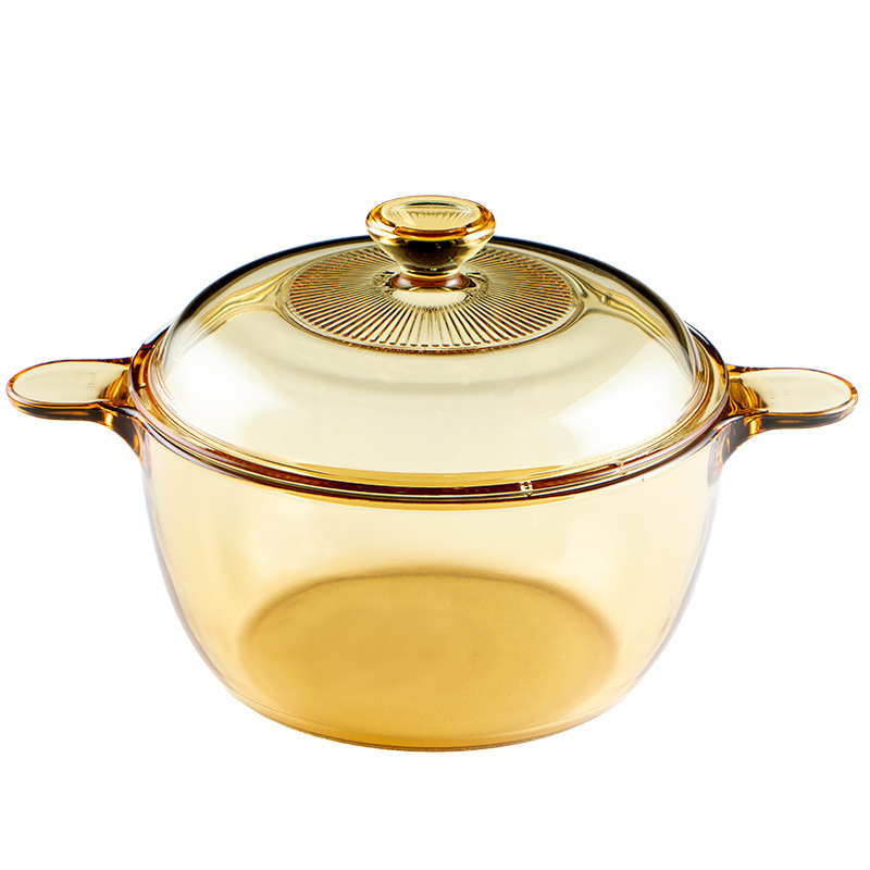 French modern Corning glass POTS, crystal transparent POTS, cooking POTS, soup POTS, stewing POTS, amber POTS and braising POTS are available in stock Item Picture