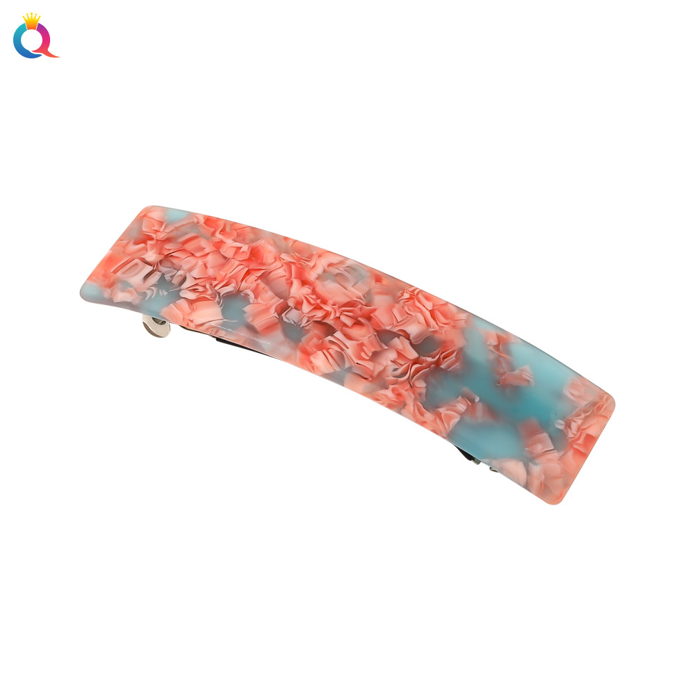 Qiyue square-shaped grab clip, acetate sheet spring clip, coil hair clip, forest-style hair accessory, headwear for women Item Picture